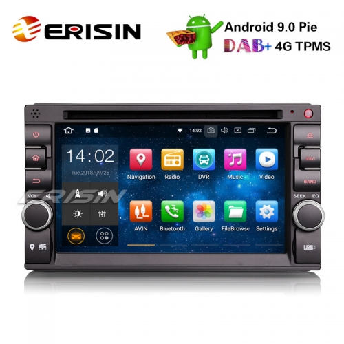 Erisin ES4836U 6.2" Nissan Double Din Android 9.0 Автомобильный стерео GPS WiFi WiFi DAB + DVR OBDII DTV BT TPMS DVD