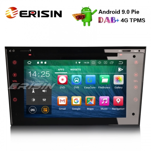Erisin ES4873P 7" Android 9.0 Автомобильный стерео DAB + GPS для Opel Vauxhall Corsa Vectra Zafira Astra Signum