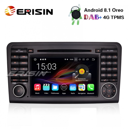 Erisin ES3661L 7" Android 8.1 DAB+ GPS for Mercedes ML/GL Class W164 X164 Car Stereo Wifi TPMS Radio BT