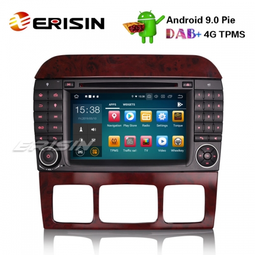 Erisin ES7982S-64 7" Android 9.0 Автомобильный стерео GPS DAB + CD Mercedes Benz S / CL Класс W220 W215 S500 CL55