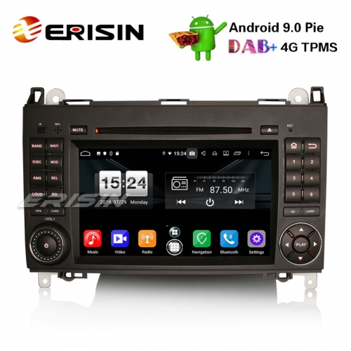Erisin ES7702B 7" DAB + 4G Android 9.0 Автомобильный DVD-плеер GPS для Mercedes A / B класса Sprinter Vito Viano Crafter
