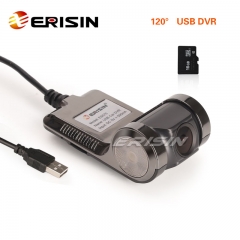 Erisin ES570K Pure 4 Glass Lens Super Starlight Night Vision HD USB Camera with 16GB TF Card for Android Car Radios