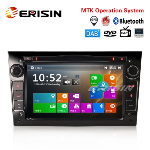 Erisin ES7260PB 7 "Универсальный Автомобильный мультимедийный плеер с GPS 3G радио BT VMCD DAB-in DVR-IN DTV-IN