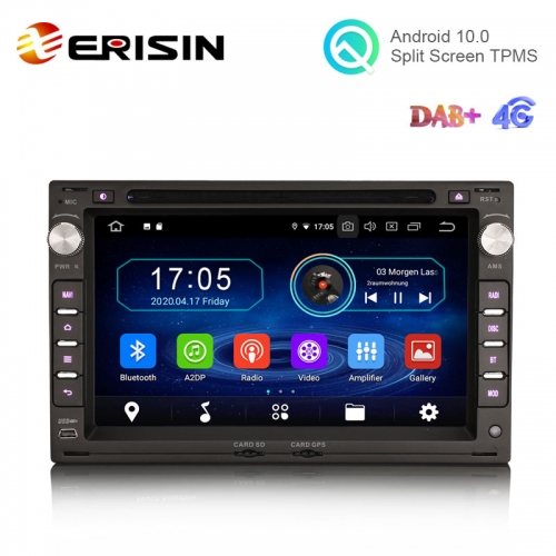 Erisin ES6986V 7" Android 10.0 Car Multimedia GPS Radio WiFi BT 4G DVD for VW Sharan Jetta Bora Golf TRANSPORTER