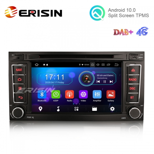 Erisin ES6956T 7" Octa-Core Android 10.0 Car DVD Radio for VW TOUAREG T5 Multivan WiFi BT TPMS DVR 4G Canbus