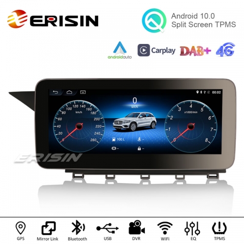 Erisin ES2654G Android 10 Car Stereo Head Unit Mercedes-Benz GLK Class X204 Carplay NTG4.5 System 4G WiFi Bluetooth IPS Screen OEM Radio CD Player